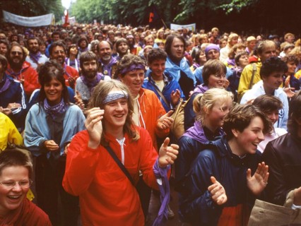 DEU, Germany: The historical slides from the 80-90s, Ruhr area.peace movement. Easter March 84-5