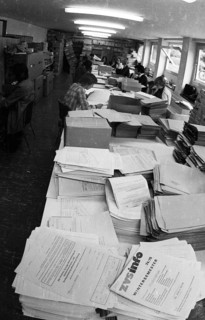 The work of the Central Admissions Office for Study Places (ZVS) on 26.07.1974 in Dortmund,