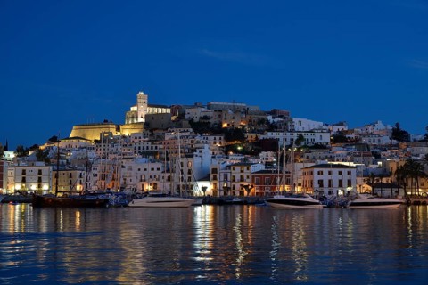 Dalt Vila of Ibiza or Eivissa, evening, Ibiza Town, Ibiza, Balearic Islands, Spain, Europe