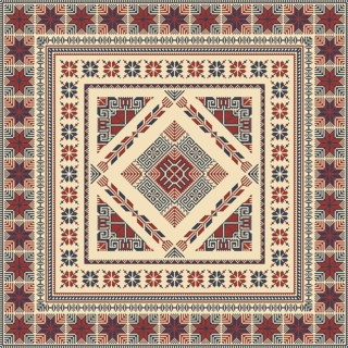 Embroidery Tatreez pattern, Palestinian fashion vector ornament
