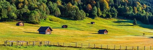 Wiesstädl on Lake Gerold, Werdenfelser Land, Upper Bavaria, Bavaria