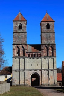 Ruin of the monastery church of St. Mary, Veßra Monastery, Hildburghausen County, Thuringia,
