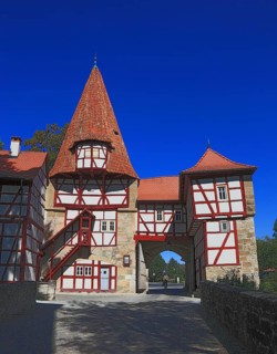 The Rödelsee Gate, south side, Iphofen, district of Kitzingen, Lower Franconia, Bavaria, Germany,