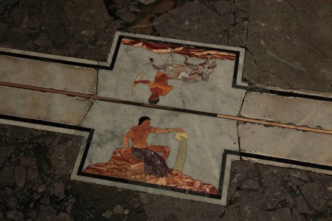 City of Palermo, in the Cathedral Maria Santissima Assunta, Zodiac on the floor in front of the