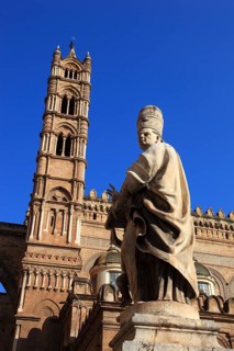 City of Palermo, the Cathedral Maria Santissima Assunta and the Statue of a Saint, UNESCO World