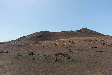 Volcanic crater in Timanfaya National Park, Lanzarote, Canary Islands, Spain, Europe
