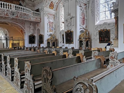 Interior of the collegiate church of Speinshart Monastery, abbey of the Premonstratensian Order,