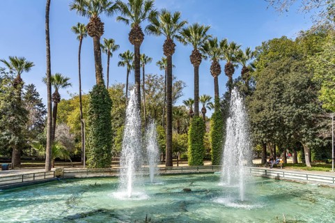 Fountain in Nicosia Municipal Park, Nicosia, Cyprus, Europe