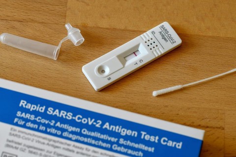 Covid-19 antigen test kit, negative test result, Sars-CoV-2, Corona virus, pandemic, Germany,