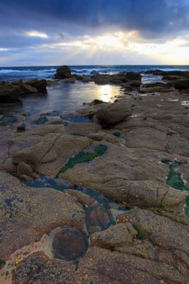 Coast, Tidal pools, Coigach Peninsula, Scotland, Great Britain