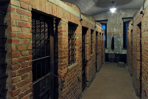 Prison cells at Fort Breendonk, Belgium, Europe