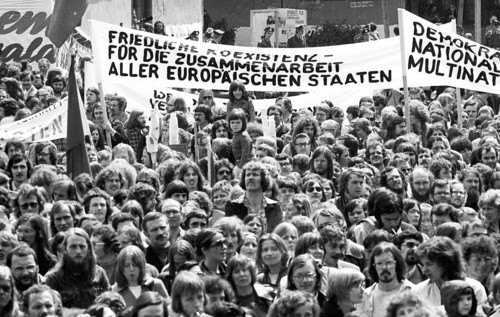 More than 40, 000 people from Germany, Italy, Chile, Spain, Greece and other countries demonstrated