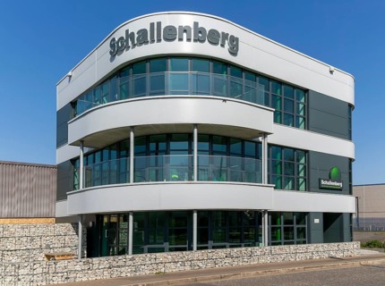 Offices of Schallenberg International freight forwarding, Port of Felixstowe, Suffolk, England, UK