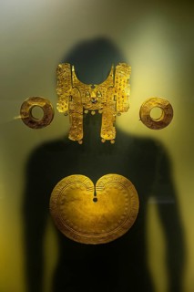 Artefacts in the gold museum, Bogota, Colombia, South America