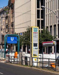 Am Tacheles, new building of the former cultural and cult site, Oranienburger Straße underground