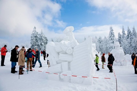 Snow sculpture competition, Hermsdorf