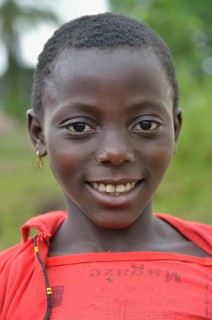 Young woman, portrait, Nkala, Bandundu Province, Democratic Republic of the Congo