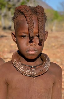 Himba girl, portrait, Okongwati, Kaokoland, Kunene, Namibia, Africa