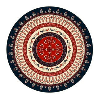 Traditional Polish embroidery round symbol, vector template. Isolated objects over white background