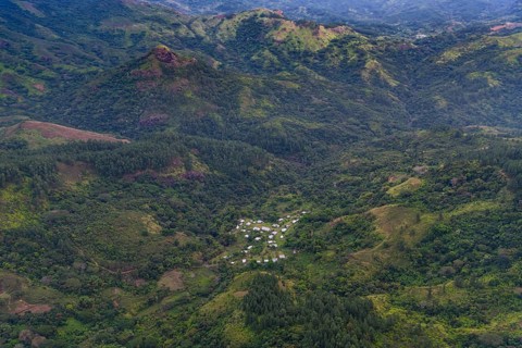 Aerial of Viti Levu, Fiji, South Pacific, Oceania