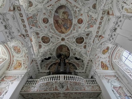 Interior of the collegiate church of Speinshart Monastery, abbey of the Premonstratensian Order,
