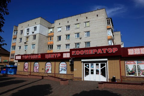 Small village with shops outside the uninhabitable 30-kilometre zone around the Chernobyl power