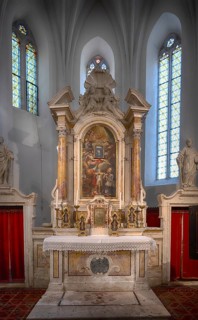 Interior photograph of the Church of the Apostles Chiesa Apostoli, Klausen, Chiusa, Eisacktal,
