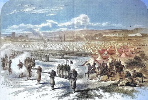 In the Saint-Maur camp, the Zouaves, members of historic infantry units from Algiers, practise