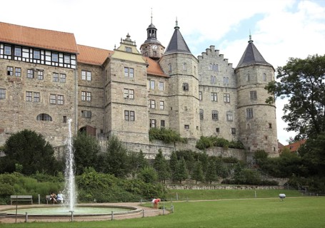 Bertholdsburg Castle in Schleusingen, Hildburghausen County, Thuringia, Germany, Europe
