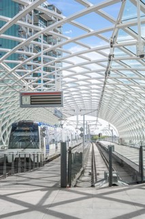 Station with white struts, The Hague, Netherlands