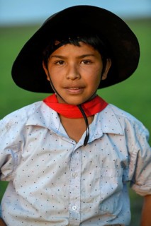 Young gaucho at Puesto Mingo, portrait, Esteros del Iberá, at Concepción del Yaguareté Corá,