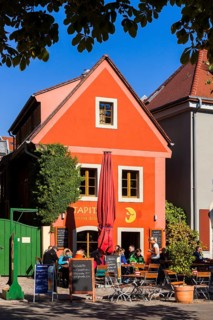 Altkötzschenbroda village green with numerous restaurants and quaint pubs