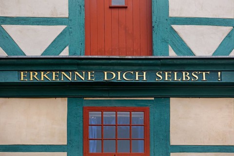 Detail on the Lodge House of the Hildesheim Freemasons Gate to the Temple of Light in the former