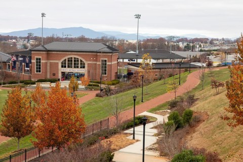 Lynchburg, Virginia, The softball stadium at Liberty University. The private evangelical Christian