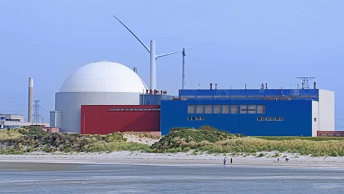 Borssele Nuclear Power Station with pressurised water reactor (PWR), only nuclear power plant for