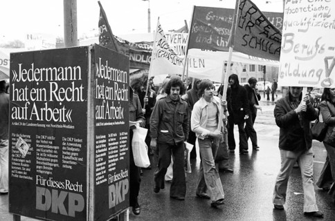 Demonstration of 30, 000 of the DGB youth against unemployment and better vocational training on 19