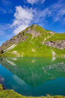 Seealpsee and Seeköpfel, 1919m, Allgäu Alps, Allgäu, Bavaria, Germany, Europe