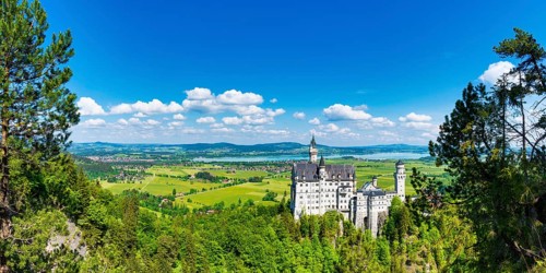 Neuschwanstein Castle near Hohenschwangau, Romantic Road, Ostallgäu, Bavaria, Germany, Europe