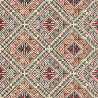 Embroidery Tatreez pattern, Palestinian fashion vector ornament