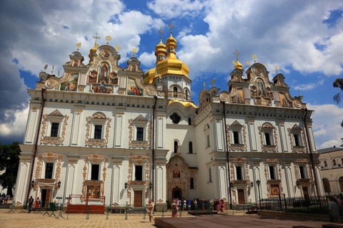 The Uspensky Cathedral, part of the monastery complex of the Kiev Cave Monastery, Holy Mary of the