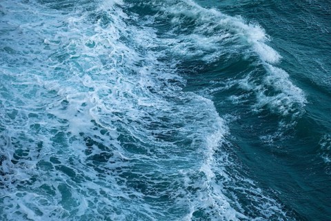 Sea spray generated by ferry, English Channel