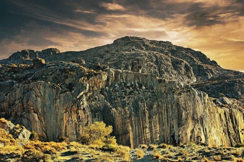 Steep wall at Cape Kako Mouri, Plakias, Crete, Greece, Europe