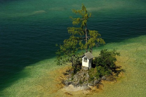 Ochsenkreuz, Fürbergbucht, Wolfgangsee, near St. Gilgen, Salzkammergut, Austria, Europe
