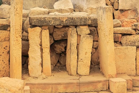 Tarxien neolithic megalithic prehistoric temple complex site, Malta, Europe