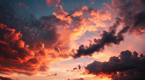 Scenic sunset skies over Caribbean islands, AI generated