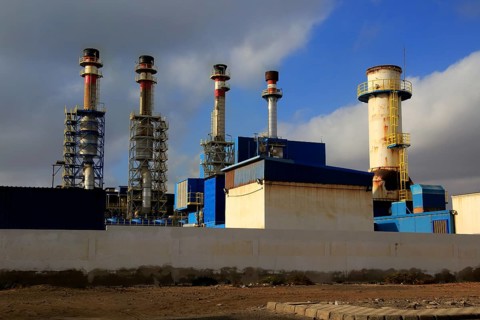 Las Salinas 2 diesel Endesa power station in Puerto del Rosario, Fuerteventura, Canary Islands,