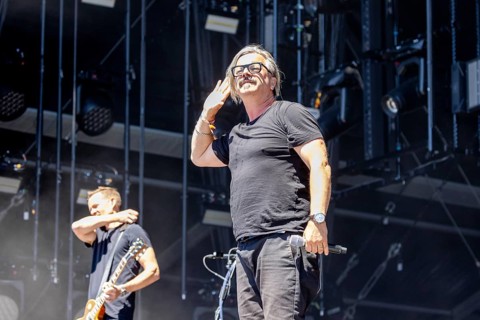 Adenau, Germany, 9 June 2024: H-Blockx (Henning Wehland, singer) play at Rock am Ring. The festival