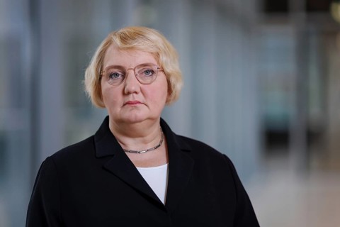 Katja Mast, First Parliamentary Secretary of the SPD parliamentary group in the Bundestag, poses