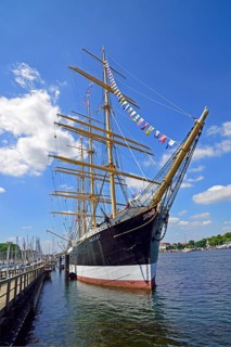 Europe, Germany, Schleswig-Holstein, Baltic Sea, Lübeck-Travemünde, Windjammer Passat, museum ship,