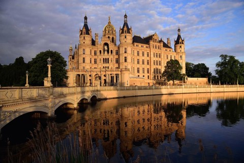 Europe, Germany, Mecklenburg-Western Pomerania, Schwerin, Schwerin Castle, built 1845 to 1857 in